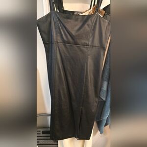 Express Black Faux Leather Dress